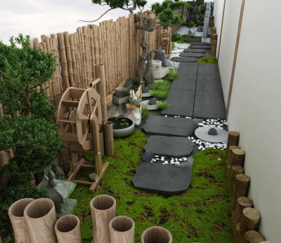 新中式花园3D模型下载